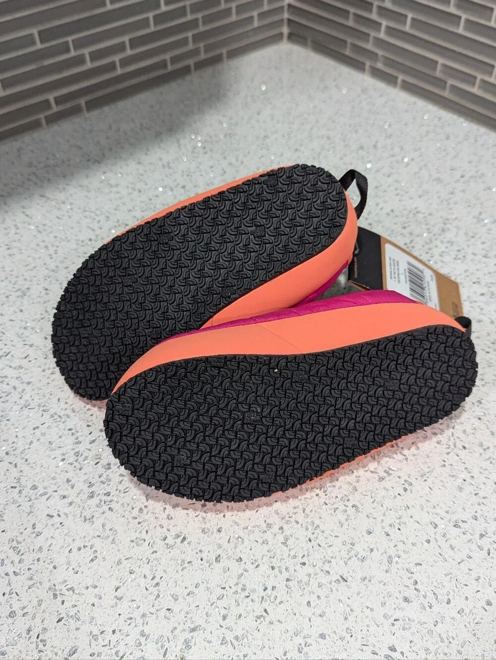 The North Face New Kids Thermoball Thermo Be All Slipper Pink Orange Puffer 2